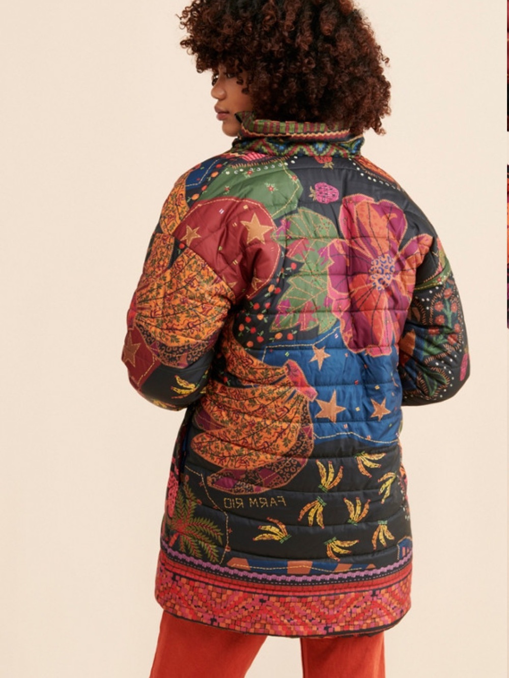 FARM Rio Multicolor Quilted Printed Puffer Jacket - Picture 6 of 13